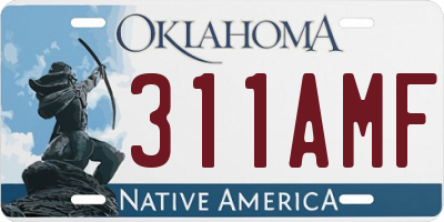 OK license plate 311AMF