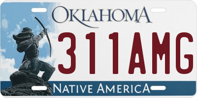 OK license plate 311AMG