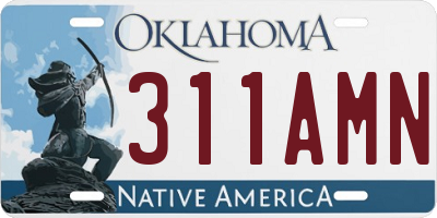 OK license plate 311AMN