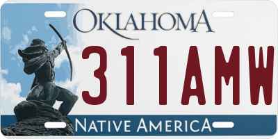OK license plate 311AMW