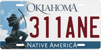 OK license plate 311ANE