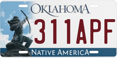 OK license plate 311APF