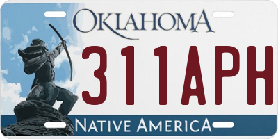 OK license plate 311APH