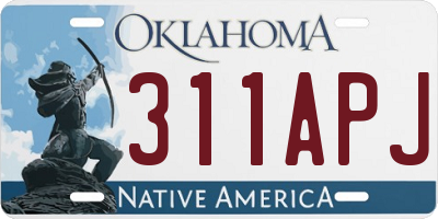 OK license plate 311APJ