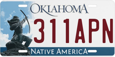 OK license plate 311APN