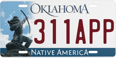 OK license plate 311APP