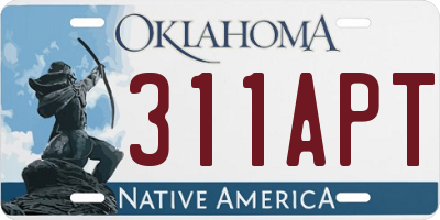 OK license plate 311APT