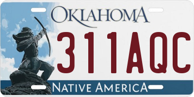 OK license plate 311AQC