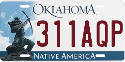 OK license plate 311AQP