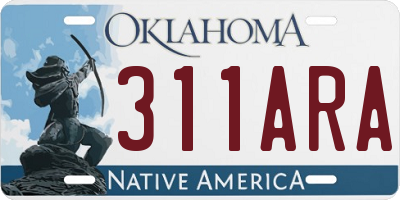 OK license plate 311ARA