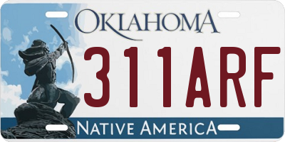 OK license plate 311ARF