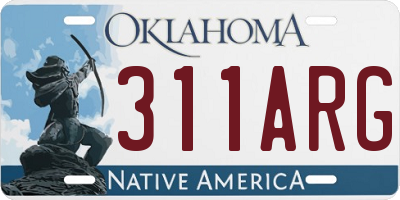 OK license plate 311ARG