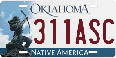 OK license plate 311ASC