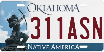 OK license plate 311ASN