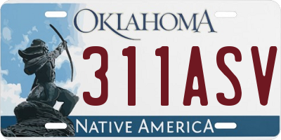 OK license plate 311ASV