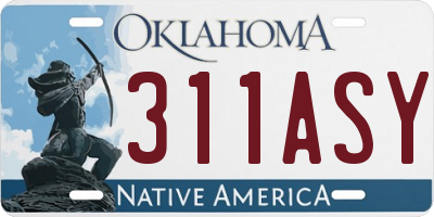 OK license plate 311ASY