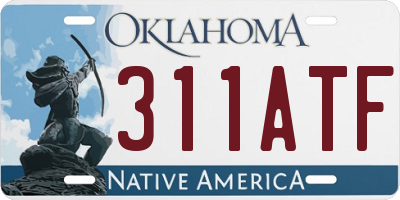 OK license plate 311ATF
