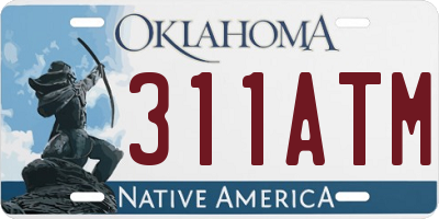 OK license plate 311ATM