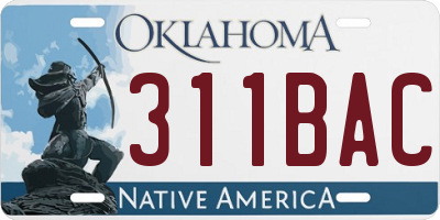 OK license plate 311BAC
