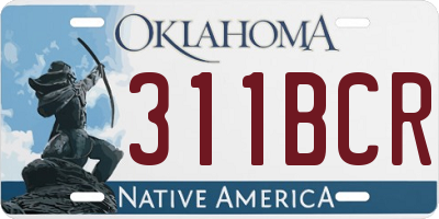 OK license plate 311BCR