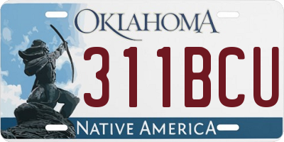 OK license plate 311BCU