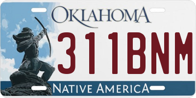 OK license plate 311BNM