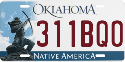 OK license plate 311BQO