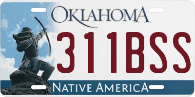 OK license plate 311BSS