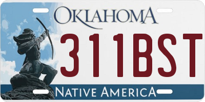 OK license plate 311BST