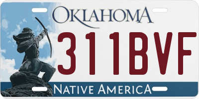 OK license plate 311BVF