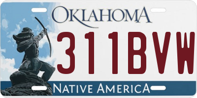 OK license plate 311BVW