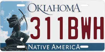 OK license plate 311BWH