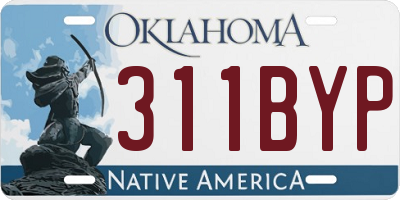 OK license plate 311BYP
