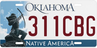 OK license plate 311CBG