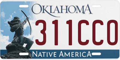 OK license plate 311CCO