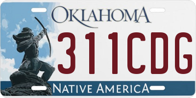 OK license plate 311CDG