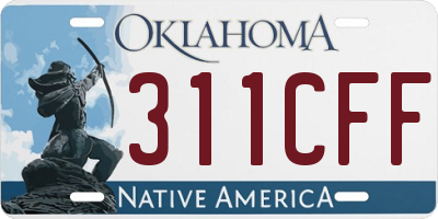 OK license plate 311CFF