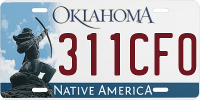 OK license plate 311CFO
