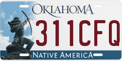 OK license plate 311CFQ