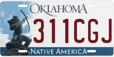 OK license plate 311CGJ