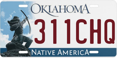 OK license plate 311CHQ