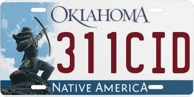 OK license plate 311CID