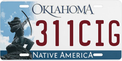 OK license plate 311CIG