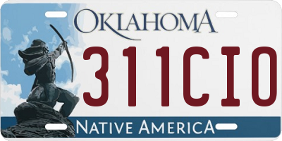 OK license plate 311CIO