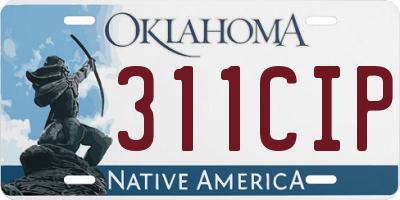 OK license plate 311CIP