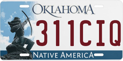 OK license plate 311CIQ