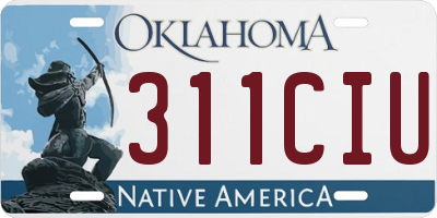 OK license plate 311CIU