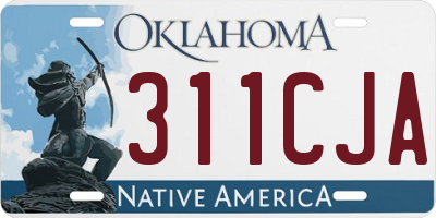 OK license plate 311CJA
