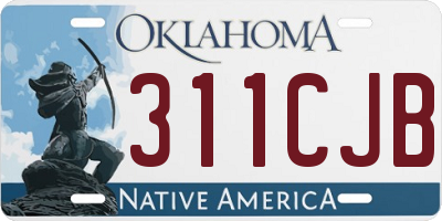 OK license plate 311CJB