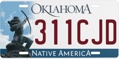 OK license plate 311CJD